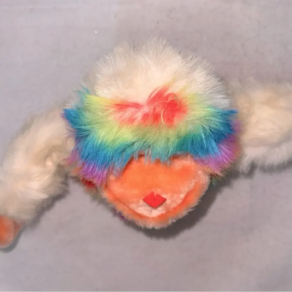 EUC Vintage Rainbow Ga Ga Gorilla with Poseable Arms Walks and Dances See Video
